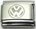 VW car logo - laser 9mm Italian charm